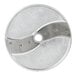 A circular metal Vollrath slicing plate with two holes.