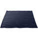 A navy blue cloth napkin.