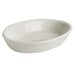 Hall China 7080AWHA 20 oz. Ivory (American White) Deep Oval China Baker Dish - 24/Case