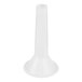 A white plastic 7/8-inch sausage stuffer tube.