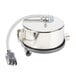 A stainless steel Paragon kettle with a black cord.