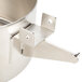 A stainless steel Paragon popcorn kettle jacket with a metal hook.