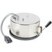 A stainless steel Paragon kettle with black handle.