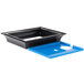 A black rectangular frame with a blue cover for a Paragon Snow Cone Machine.
