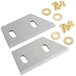 Two metal Paragon blades and screws.
