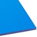 A blue rectangular side panel for a Paragon snow cone machine with white accents.