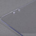 A clear plastic door panel for a Paragon TP-16 Popcorn Popper with two small holes.