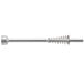 A silver metal pump tube with a spring on the end.