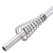 A metal tube with a spiral spring inside.