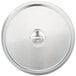 A Vollrath stainless steel lid with a round knob.