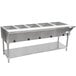 Advance Tabco HF-5E-240 Five Pan Electric Steam Table with Undershelf - Open Well