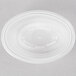 A clear plastic oval souffle cup.
