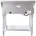 An Advance Tabco stainless steel electric hot food table with two sealed wells on a counter.