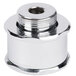 A chrome plated hex swivel for a pre-rinse hose spray valve.