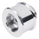a shiny silver metal object