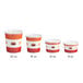 A 16 oz. double poly-coated paper soup or hot food cup with a vented plastic lid, shown among other cup sizes.