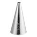 A silver cone shaped Ateco piping tip.