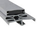 A close-up of a grey Hobart 3-sided magnetic door gasket with two holes.