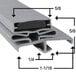 A grey PVC profile for a Hobart 266379-1 equivalent magnetic door gasket.