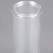 A clear cylinder with a round top, the Cambro Clear Camwear Bud Vase.