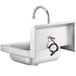 A Regency stainless steel wall mounted hand sink with a T&S automatic faucet.