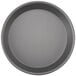 An American Metalcraft grey round pan with a white background.