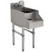 An Advance Tabco stainless steel blender station with a dump sink and faucet.