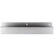 A stainless steel Advance Tabco speed rail shelf with holes.