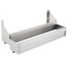 A silver metal Advance Tabco double tier speed rail shelf.