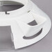 A white plastic Vollrath mixer bowl guard with a clear plastic cover.