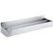 A stainless steel double tier speed rail by Advance Tabco on a bar counter.