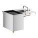 An Advance Tabco stainless steel drop-in hand sink with ice bin and faucet.