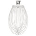 A white wire egg shaped object.