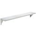 An Advance Tabco stainless steel solid flat tray slide with fixed brackets.