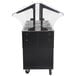 An Advance Tabco black rectangular buffet table with a clear top.