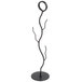 a black stand with a black base