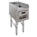 An Advance Tabco stainless steel underbar hand sink with soap and towel dispensers and side splashes.