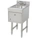 An Advance Tabco stainless steel underbar hand sink with soap and towel dispensers.