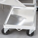 A Lakeside metal sheet pan dolly with wheels.