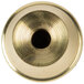 A close up of a brass Vollrath beverage dispenser handle knob.