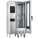 A large stainless steel Convotherm combi oven with a door open.