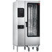 A Convotherm stainless steel roll-in combi oven with a glass door.