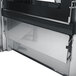 A close-up of the stainless steel door with a glass panel on a Convotherm C4ED20.10GS combination oven.