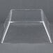 An American Metalcraft clear styrene bowl with a rain-splashed design on a table.