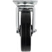 A 4-inch black rubber swivel caster wheel with metal base.