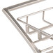 An American Metalcraft chrome metal folding three-tier display stand.