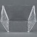 An American Metalcraft clear square styrene bowl with wavy edges.
