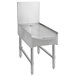 A stainless steel table with a hole for an Advance Tabco stainless steel frozen drink machine stand.