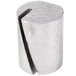 An American Metalcraft hammered aluminum cylinder with a hole in it.