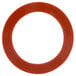 An orange rubber gasket with a red circle and white background.